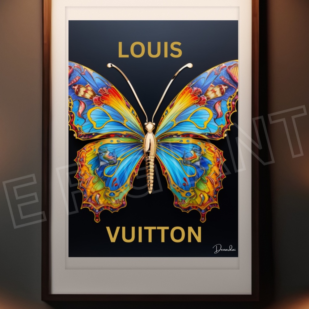 Louis Vuitton Butterfly 11x14 Print By the Artist Denardai
